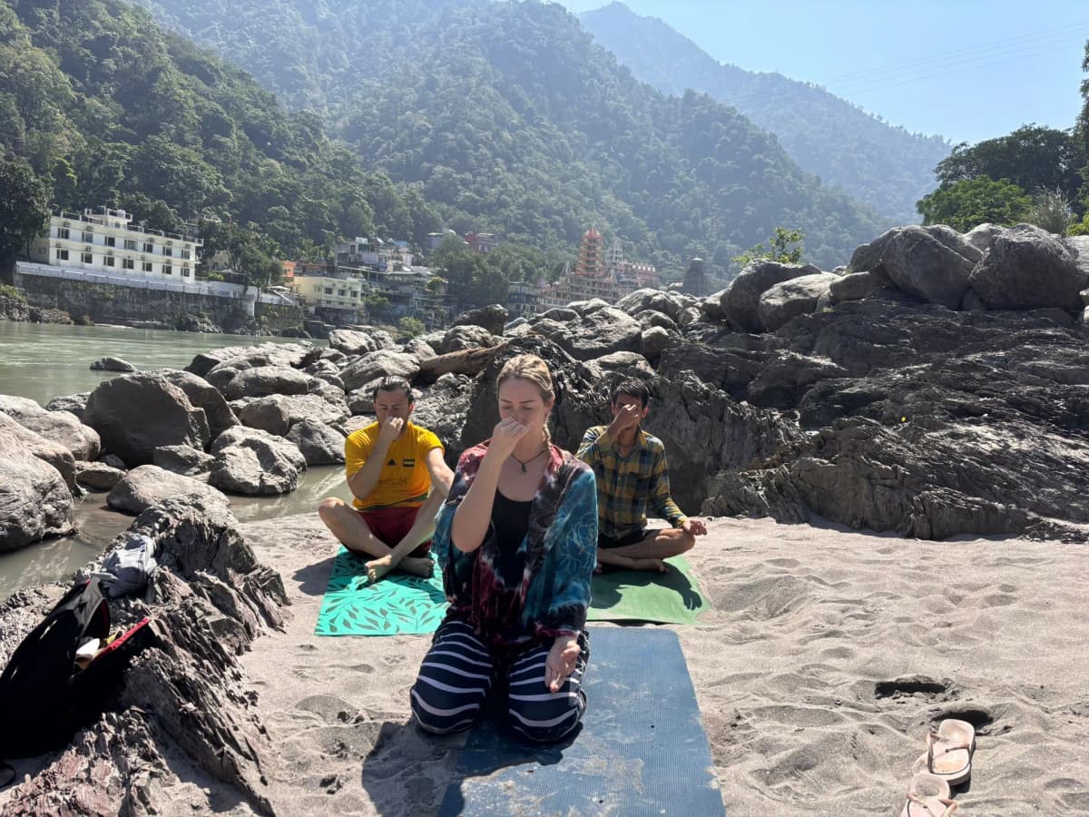 300-hour advanced yoga teacher training session at Anantadrishti Yoga School, Rishikesh